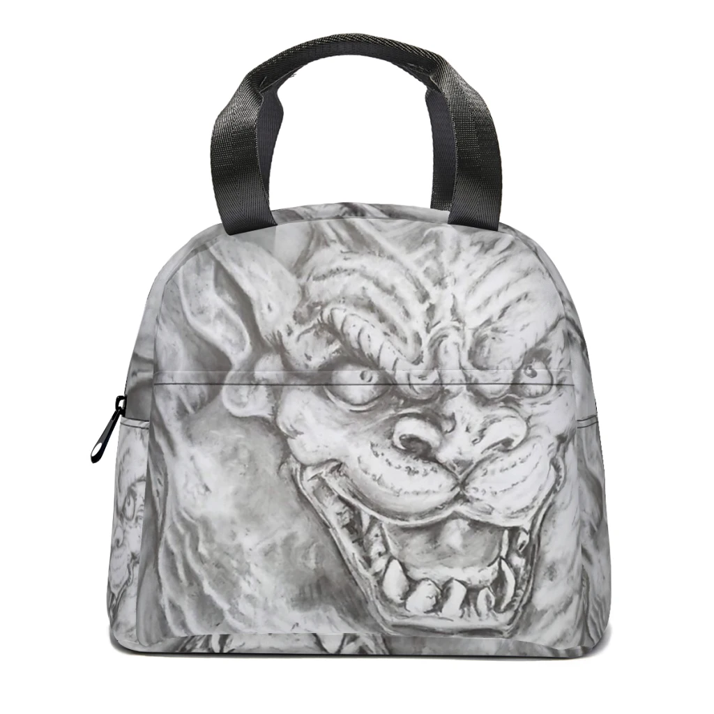 Volledige gargoyle lunchtas voor school Waterdichte picknick Thermische koeler Geïsoleerde lunchbox Dames Kinderen draagtassen