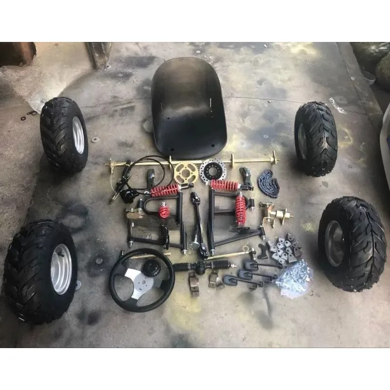 for Go Kart Parts Front Rear Suspension Steering Wheel 1M Rear Axle 6 7 Inch