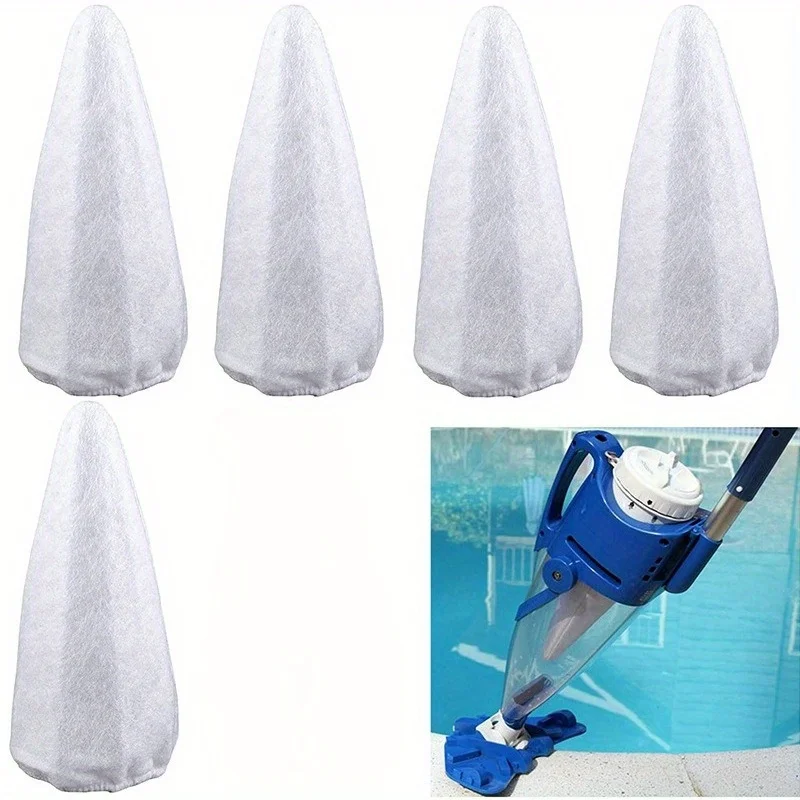 5pcs Replacement Vacuum Filter Cotton Bag for Pool Shockwave Filter High-Density Mesh Pool Filter Bag