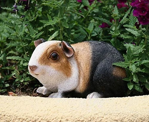 

Fashion Amusing Lovely Guinea Pig Statue Figurine Ornament Home Garden Decor Bookshelves Collection