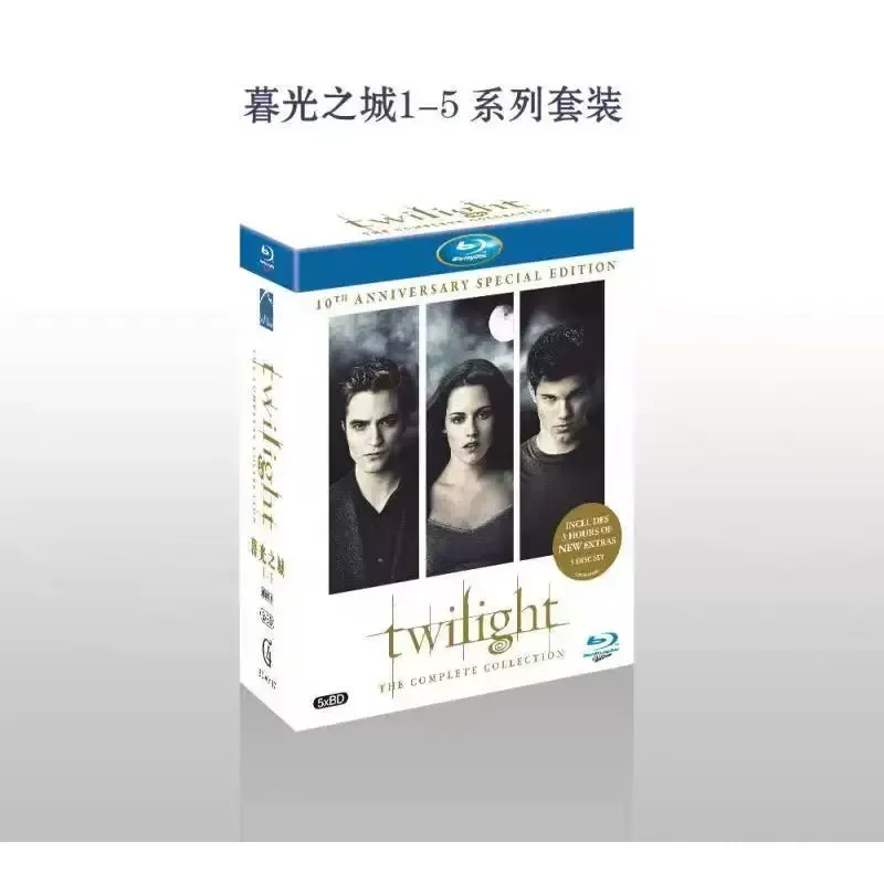 New BD Blu ray High Definition Twilight 1 to 5 Five Disc Pack English Mandarin Chinese Subtitles