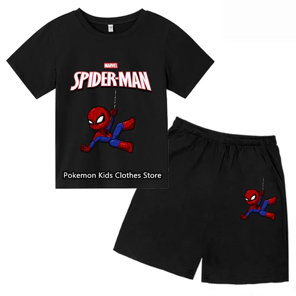 Marvel T-shirt Cartoon Boys Girls Kids Printed Kids T-shirt Shorts Summer Short Sleeve outfit 3-14 years