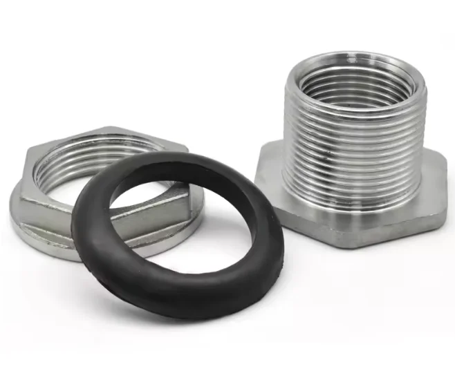 1/2 "3/4" 1 "1-1/4" 1-1/2 "2" BSP أنثى الموضوع 304 تركيب أنابيب الفولاذ المقاوم للصدأ مقرنة خزان المياه ثقب استنزاف #3