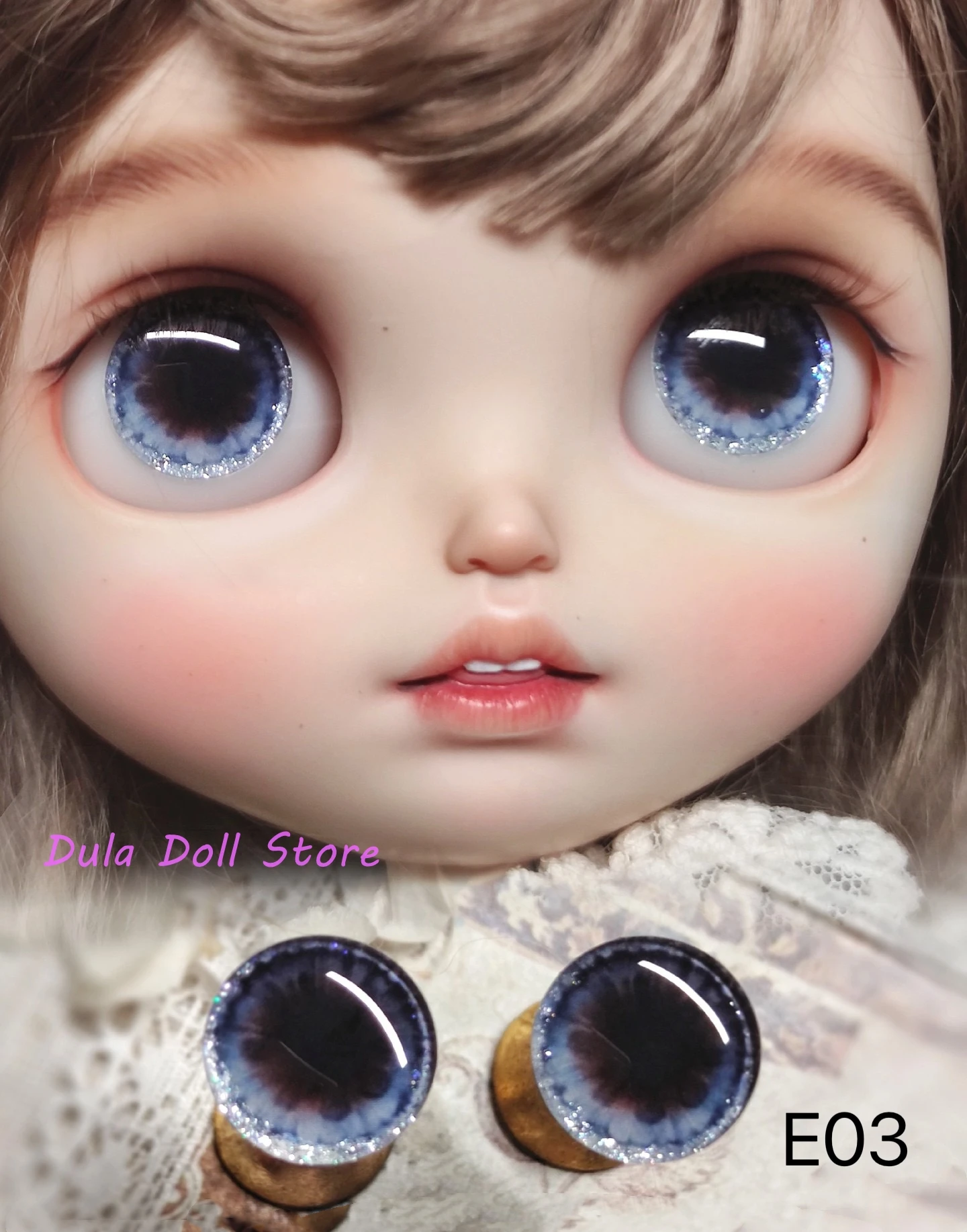 دولا اليدوية المغناطيسي العين قوس الزجاج مرسومة باليد الطباعة رائعة العدسة العين رقائق Blythe Bjd إكسسوارات دمي