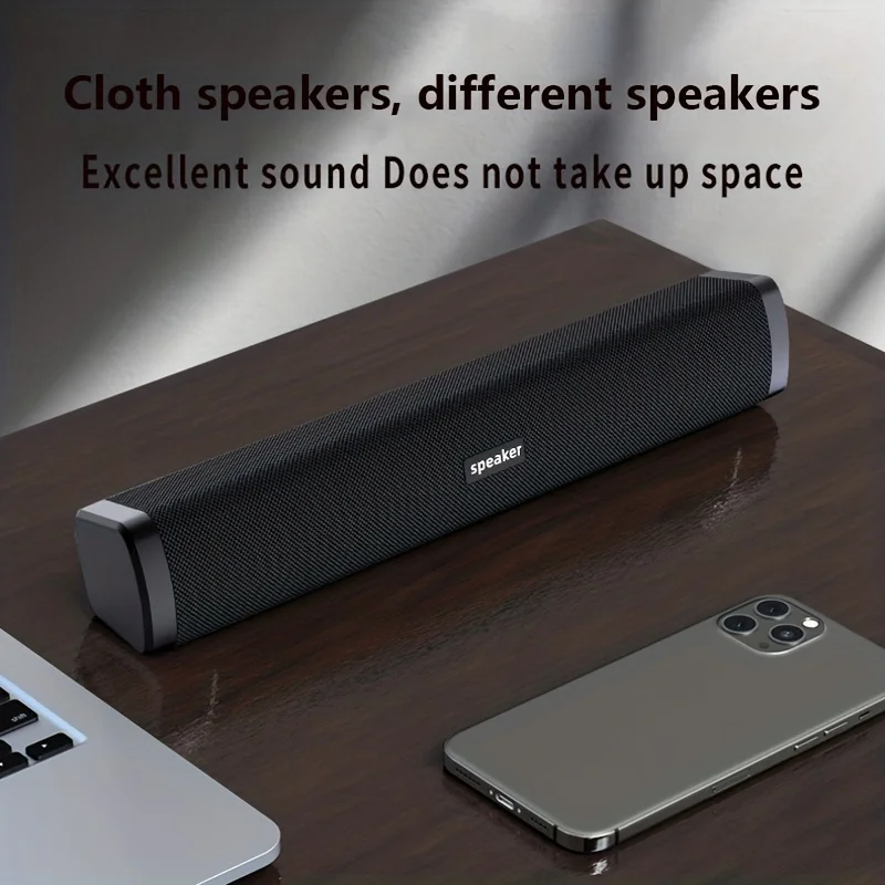 Computer Speakers,Wired USB Desktop Speaker,Stereo USB Powered Mini Sound Bar Speaker for PC Tablets Desktop Laptop MP3 Mac Air/