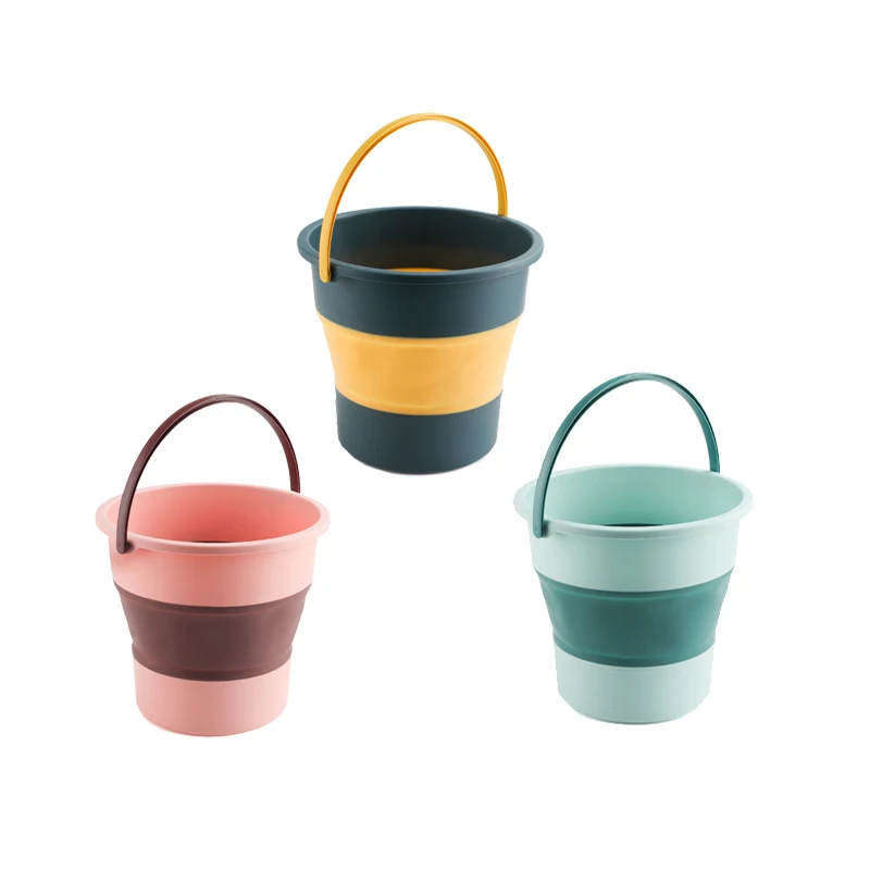 

4.6~16.8L Portable Bucket Home Outdoor Travel Storage Bucket Camping Fishing Water Bag Fishing Foldable Bucket Car Supplies