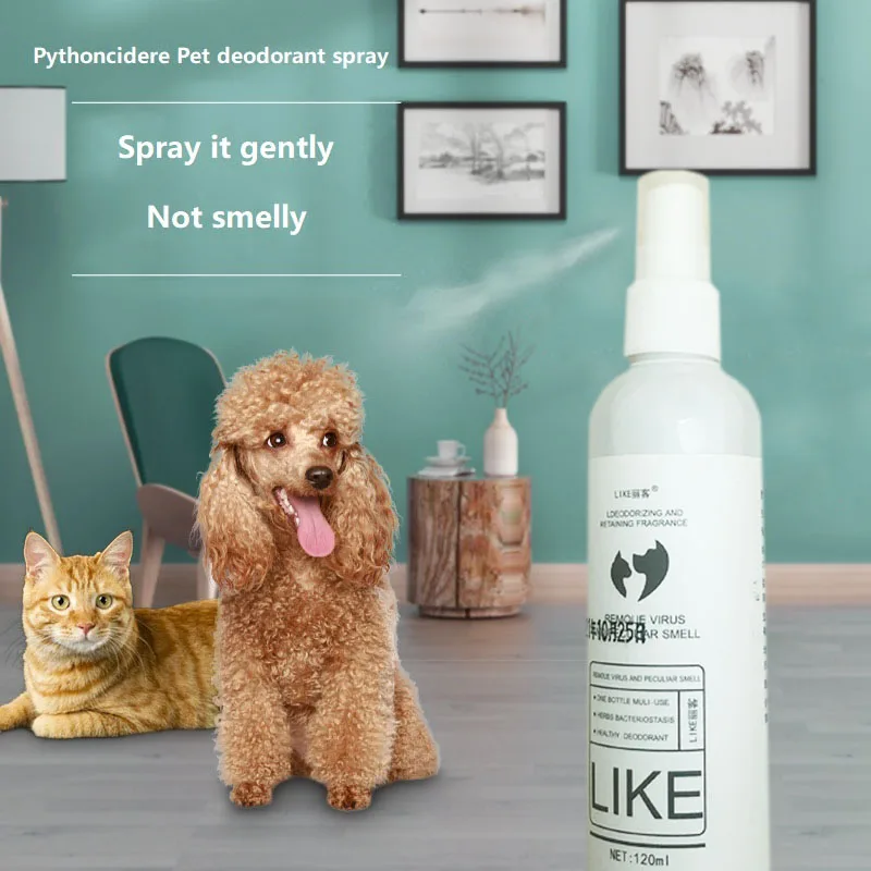 120ml Natural Scented Deodorant Spray for Pet Fresh Dog and Cat Body Perfume Remove Odor Deodorant Safe Scented Disinfectant