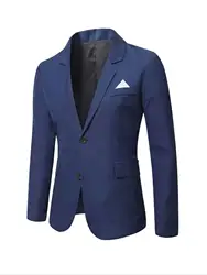 Men's Blazer Casual Slim Fit Sport Coats Two Button Lightweight Suit Jacket