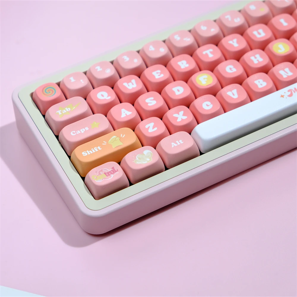 

PBT Dye Sublimation Keycap129 Key Boo Pink Keycap MOA Profile For Gaming Mechanical Keyboard Keycap MX Switch MOA Key Caps