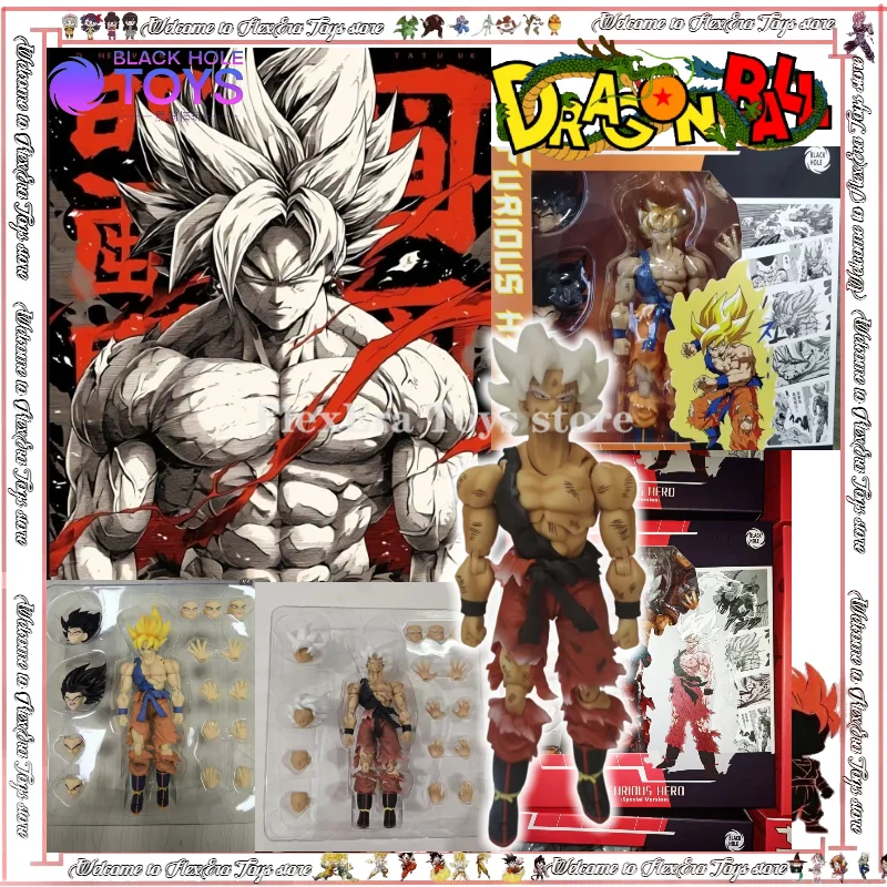 

Black Hole Toys Dragon Ball Z Son Goku Shf Ssj Super Saiyan Battle Damage Comic Version Anime Action Figure Custom Toys Gifts
