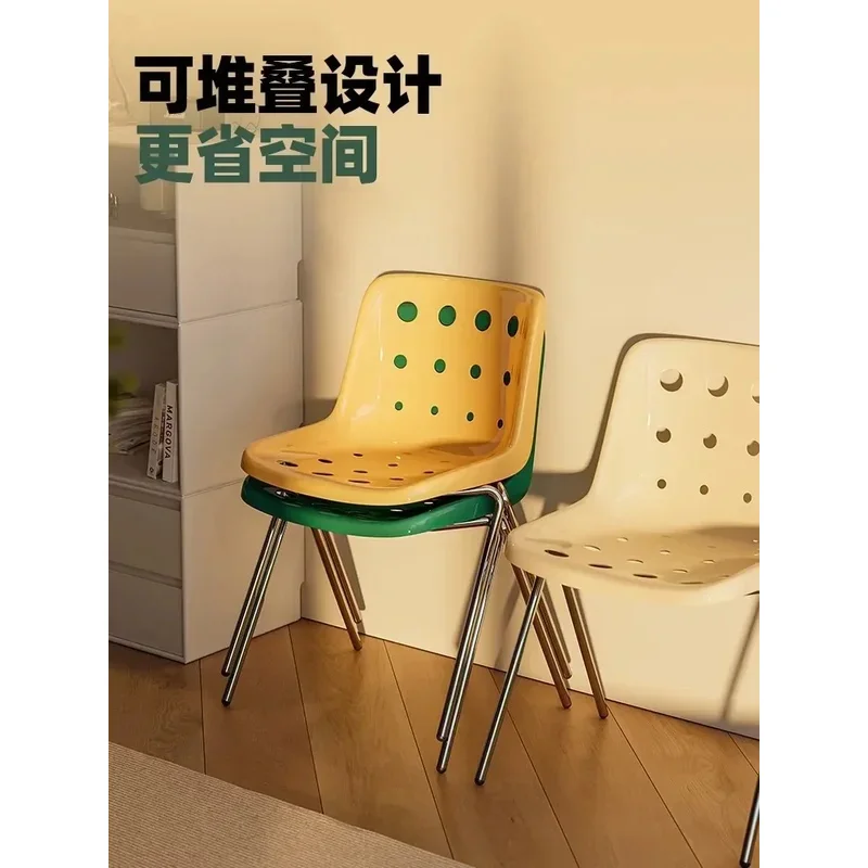 Cheese creative ins home makeup desk simple designer pre-loved dining chair cream style back stool