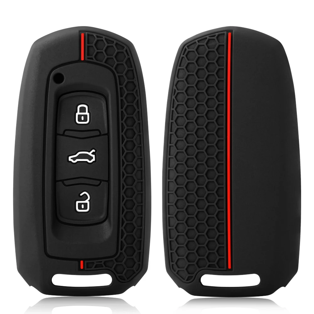 Silikon-Autoschlüsselhülle mit Schlüsselanhänger-Halter für Geely Emgrand 7 GX3 Atlas GS NL3 Gili Emgrand 7 EX7 GT GC9 Schutz