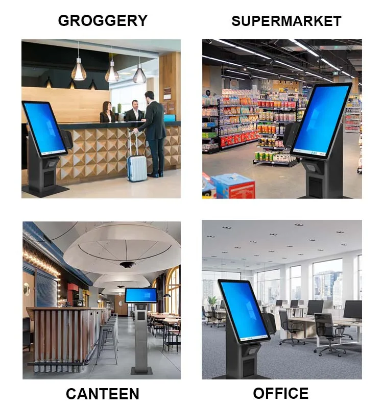 AonPos 21.5 Inch Self Payment Service Kiosk Automatic Restaurant Hotel Store Ordering Kiosk Android All In One Checkout Machine