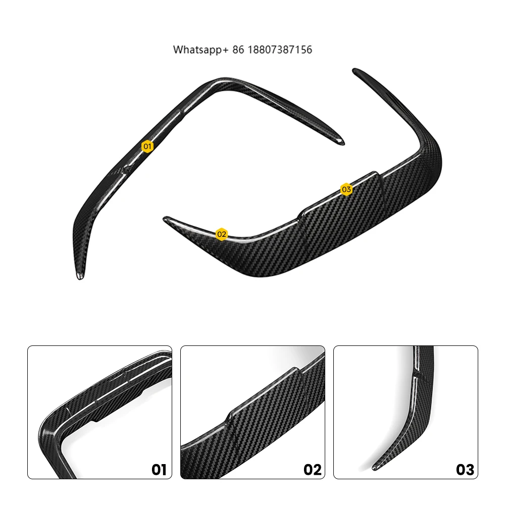 

Вентиляционное отверстие на капот из сухого карбона для BMW IX3 G08 BEV в стиле SQ, декоративная накладка на задний вентиляционный отверстие автомобиля из препрег-карбона