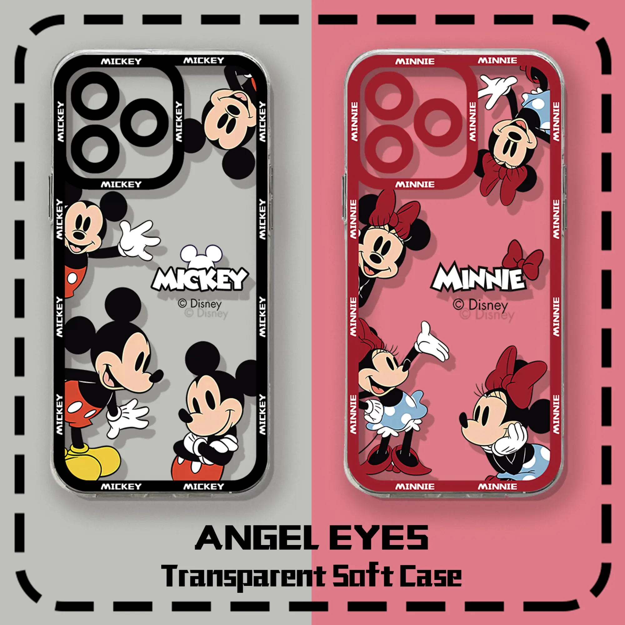 

Fashion is Hot Mickeys Minnies Phone Case For Xiaomi Redmi Note 13 12C 11 10C 13C 10s 9s 9A 9T 9C 8 7 Pro Max 4G 5G Transparent