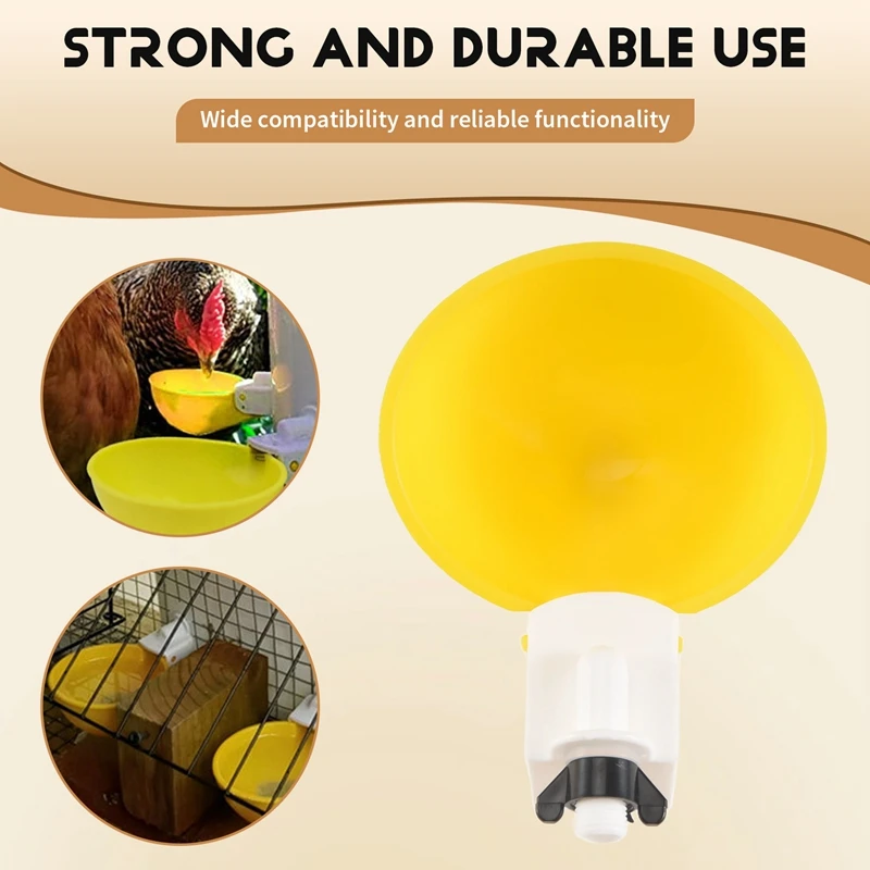 ABGR-15Pcs الدجاج سقي التلقائي شارب الدجاج المغذية البلاستيك الدواجن مياه الشرب أكواب مزرعة الدواجن لوازم الحيوانات