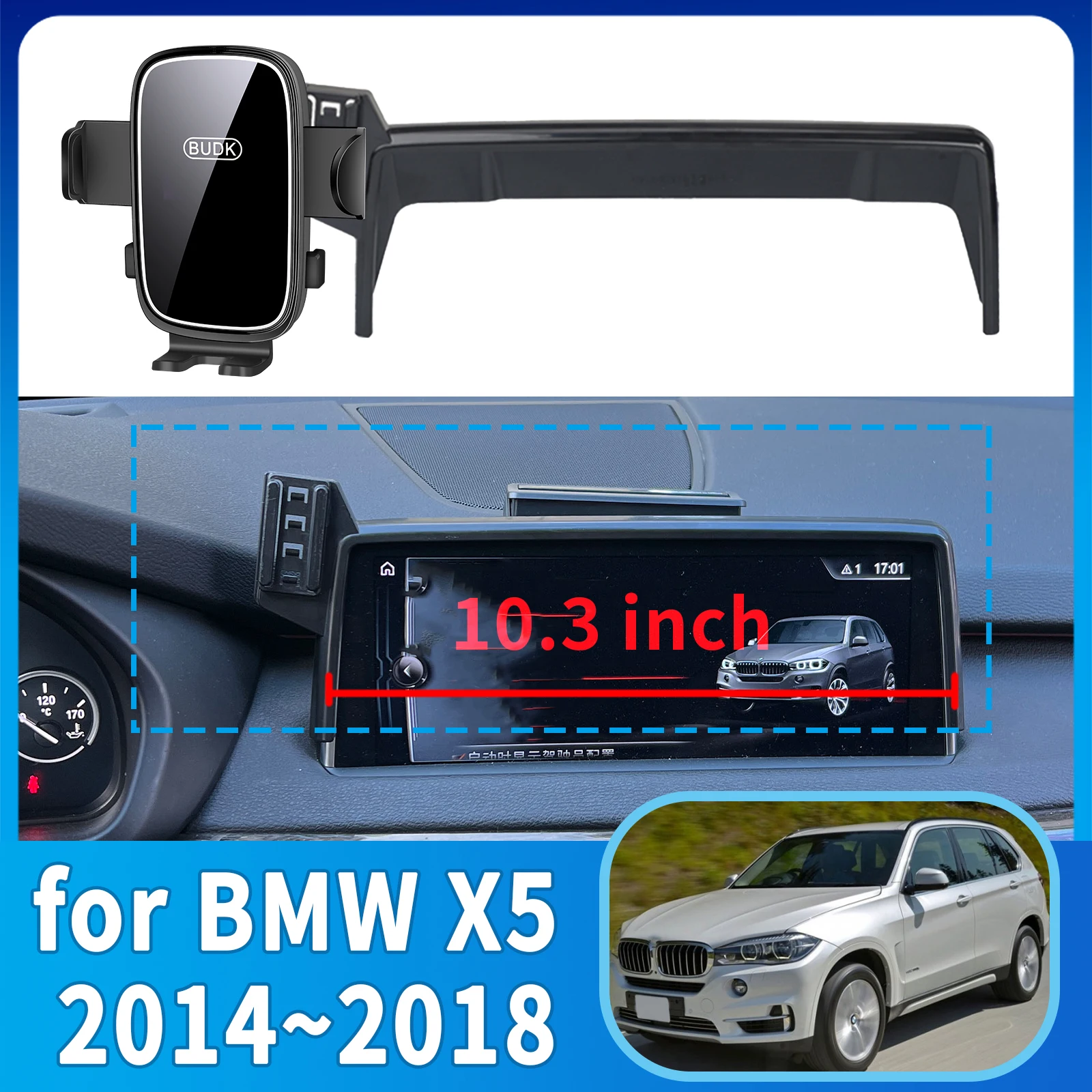 

fit for BMW X5 2014 2015 2016-2018 F15 (10.3in) Phone Holder, Dashboard Screen Mount Bracket Easy Installation​​ Car accessoires