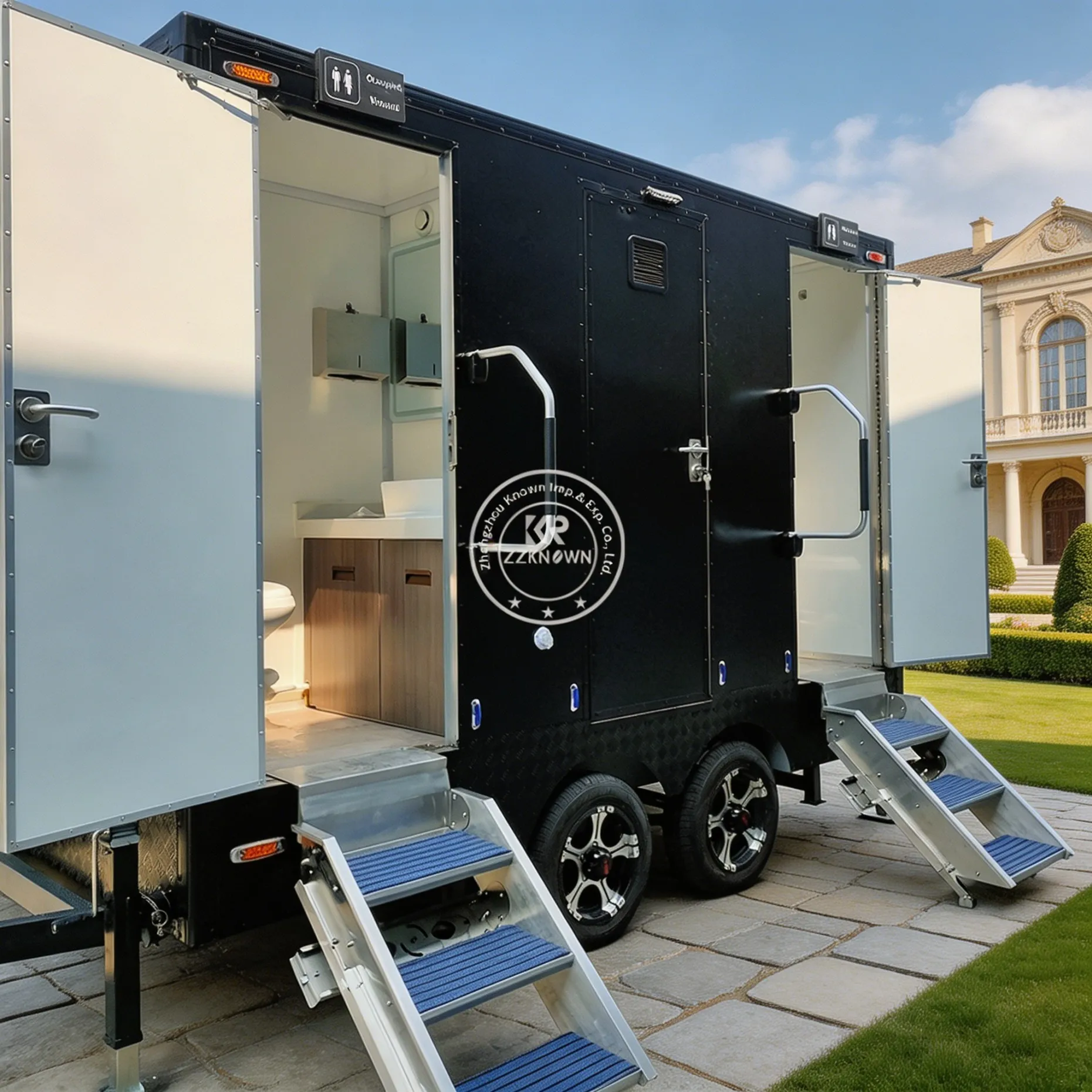 Restroom Bathroom Trailer Shower Room Portable Toilets Custom Design Portable Restroom Outdoor Use Toilet Trailer for Outdoor