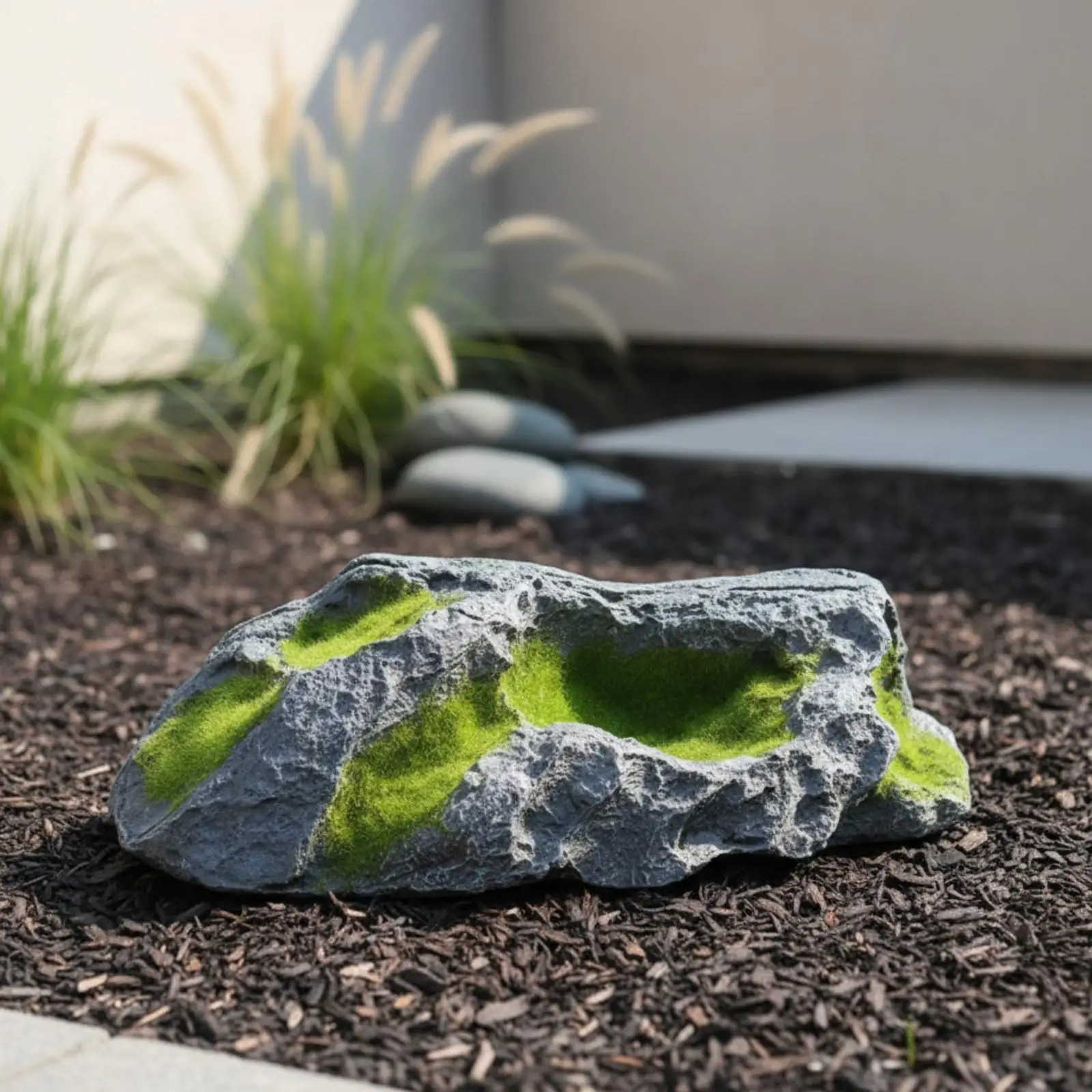 Textured Artificial Landscape Stone Low-Maintenance Fiberglass Artificial Rock lichenAccented Landscape Rock Realistic