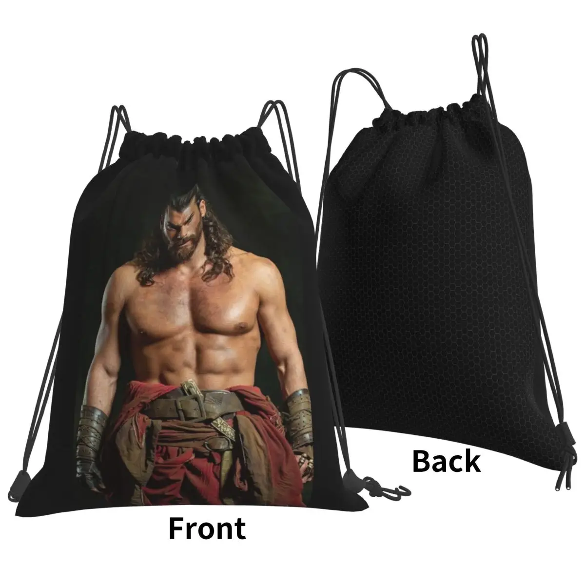 Actor Can Yaman Photo Backpacks Fashion Drawstring Bags Storage Bag Book Bags for Man Woman Students