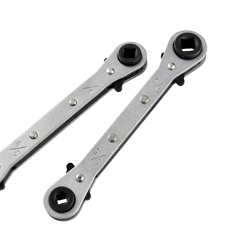 1pc Double End two-way Ratcheting Wrench Spanner Tool Gear Ring Wrench Ratchet Handle Chrome Vanadium 3/16\