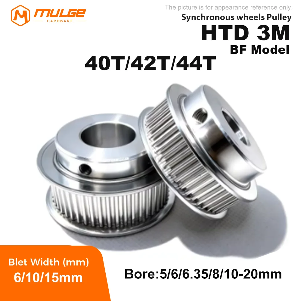 Timing Pulley HTD3M 40T/42T/44Teeth Bore 5-20mm Belt Width 6/10/15mm HTD 3M Synchronous Wheel 3D printed parts