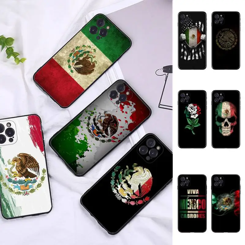

Силиконовый мягкий чехол с флагом Мексики для iphone 14 13 12 11 Pro Mini XS MAX 8 7 6 Plus X 2020 XR