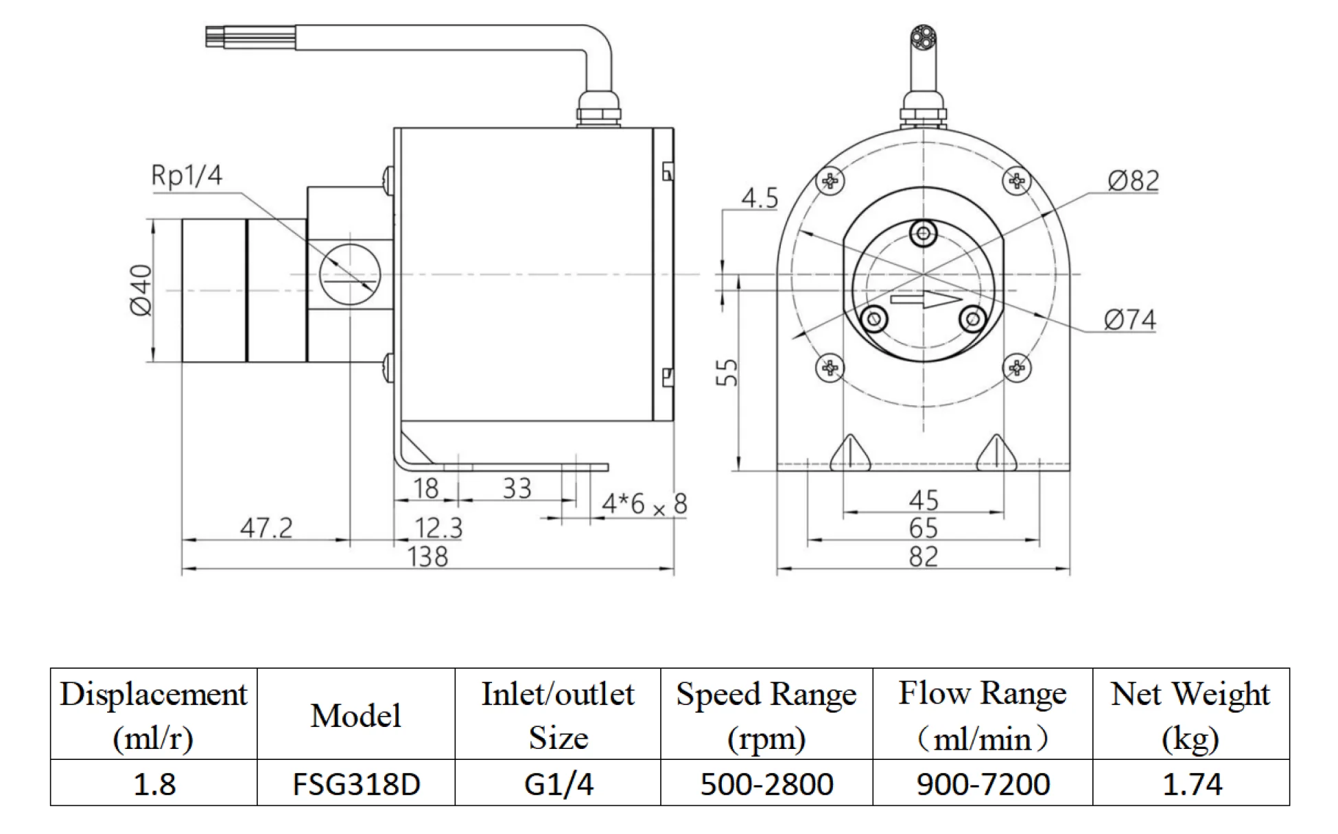 Stainless Steel 5LPM 24V DC Electric Water Pump High Pressure 7bar Magnetic Micro Gear Liquid Pump Oil Free