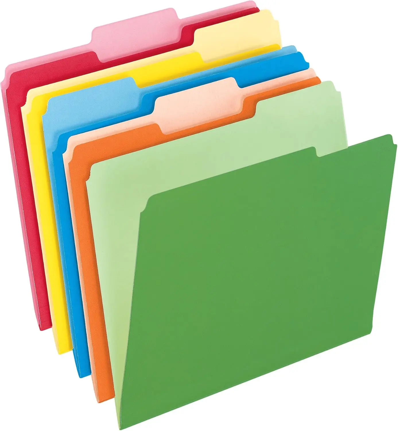 

Two-Tone Color File Folders, Letter Size, Blue, 1/3 Cut, 100 per box
