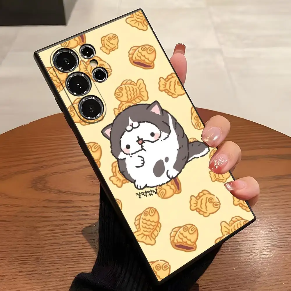 Cartoon Molangs Handyhülle für Samsung S26 S24 Ultra S25 S23 Fe S22 S20 S21 A37 A17 A57 A54 A34 A53 A16 Rückseiten-Cover