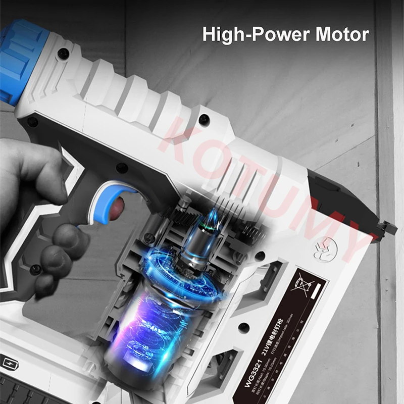 21V Rechargeable Electric Nail Gun Shooter Straight Door Code Nail Air Nails F30 Lithium Battery Gun Nailer