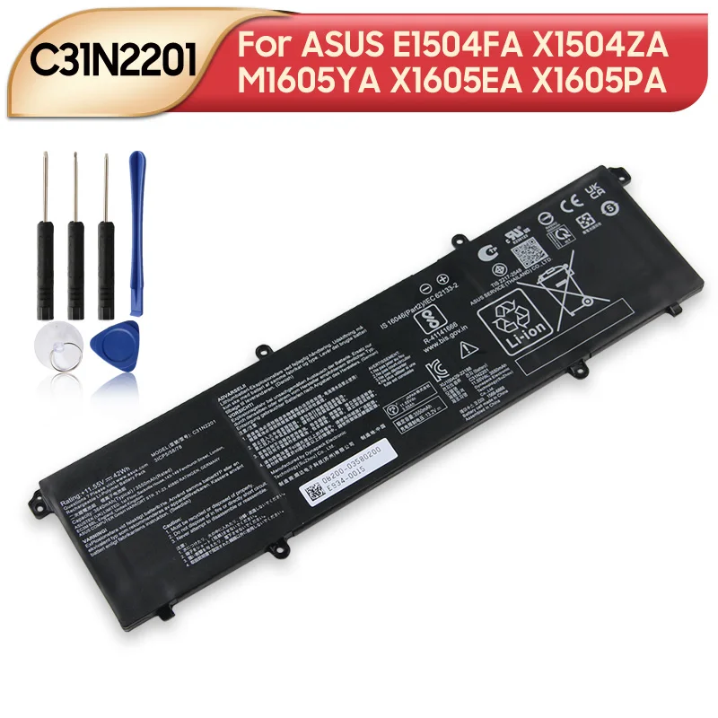 

Premium Quality Battery C31N2201 For ASUS Vivobook 15 E1504FA X1504ZA M1605YA X1605EA X1605PA 3640mAh with Tools