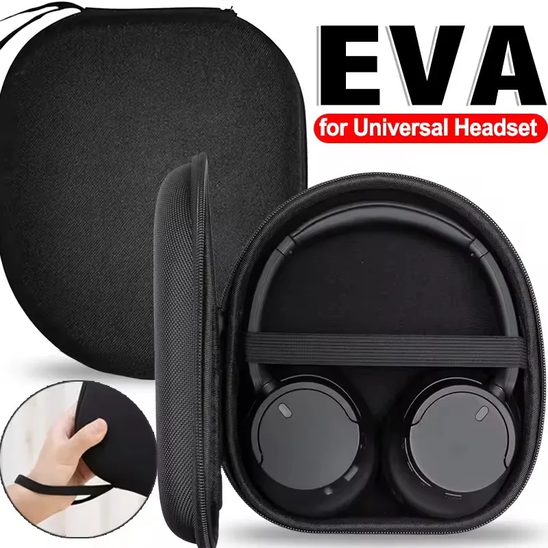 EVA Carrying Headphone Case Headset Travel Bag for Sony MDR-ZX100 ZX110 ZX300 ZX310 ZX600 WH-CH 720N On-Ear Headphones Pouch