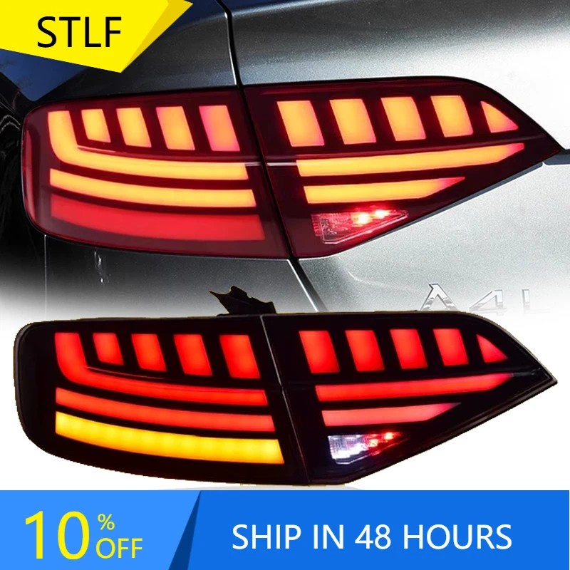 

STLFFor Audis A4B8 2009-2012Upgrade B9Style Full LED RearTaillight Reversing Light Brake LightLED Flow Turn signal Plug and Play