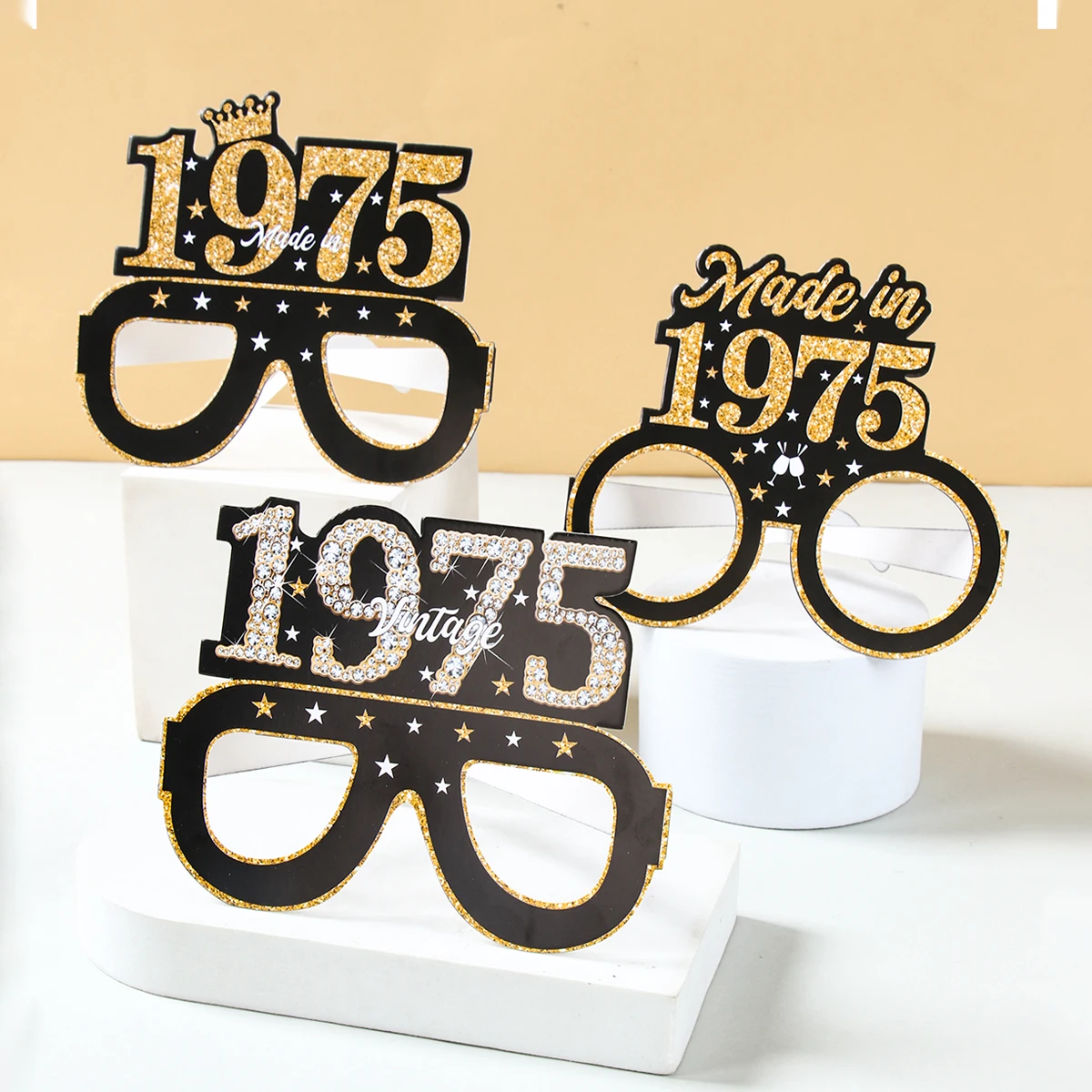 30. 40. 50. 60. 70. Schwarze Geburtstagsbrille Fotografie Requisiten Feiern Geburtstag Party Dekoration Erwachsene Jubiläumsdekoration