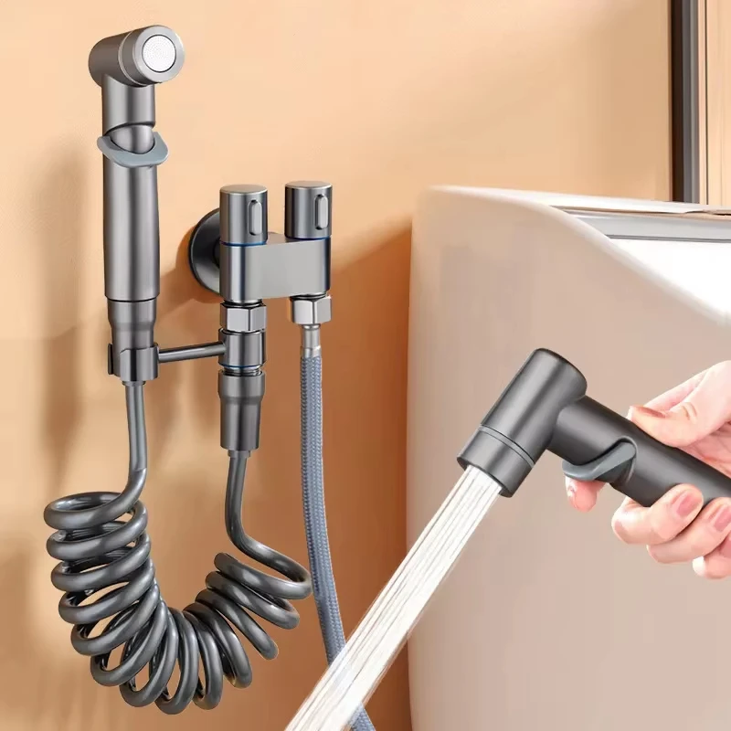 Homefish Hogedruk Handdouche Bidet Spuitmond Dubbele Modus Spuitkop Badkamer Toilet Reinigingsspray