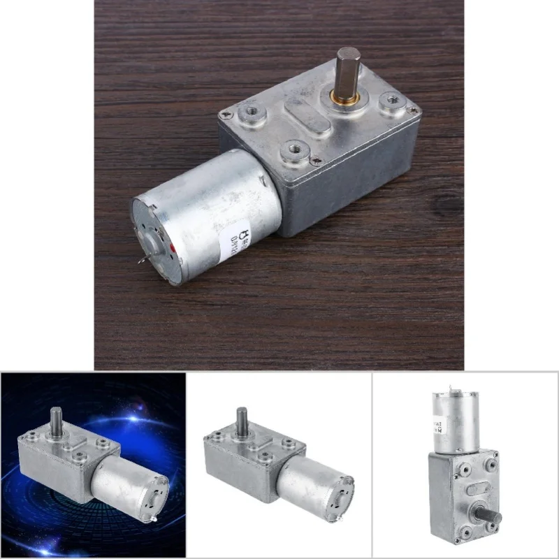 Reversible High Torque Worm Geared DC Reduction Motor, 6 RPM Low Speed Electric Motor