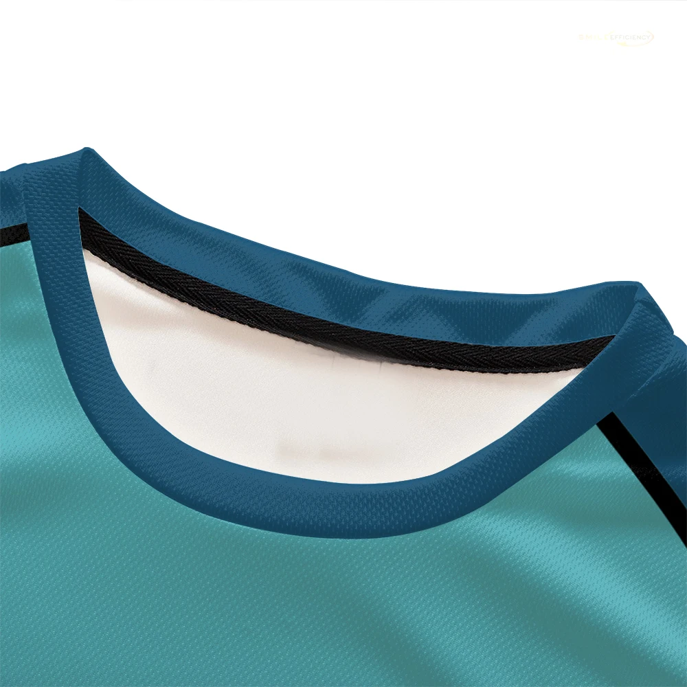 Camisetas de Jersey de fútbol con candado azul para hombre, camiseta de Manga de Harajuku Casual de verano con brillo de ciudad Cosplay Unisex