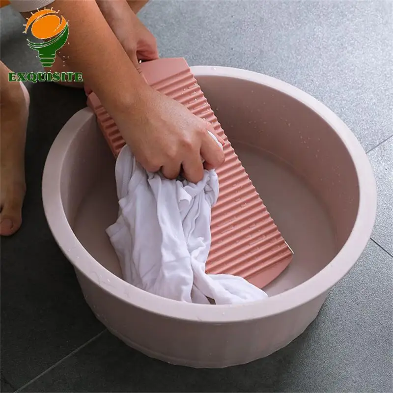 

Умывальник для белья, устойчивая к падению ванна, бытовая ванная комната, 0,3 кг, портативные раковины, умывальник для чистки, простой пластик