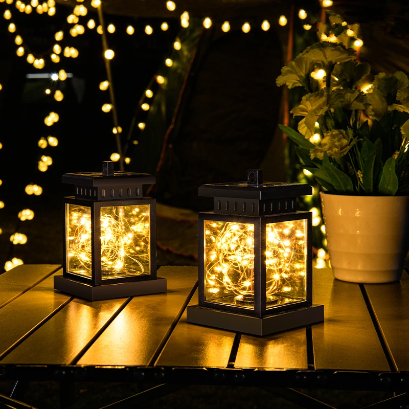 

Garden atmosphere solar camping lights, garden villa lights, retro decorative tent hanging lights
