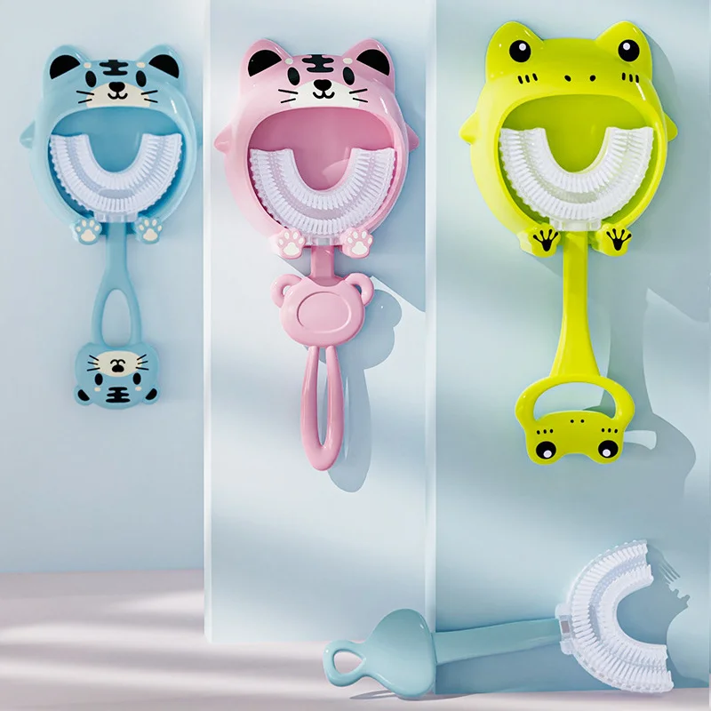 U Shape Cartoon Toothbrush Cute Creative Soft Brush Automatic Clean Brush Kids Newborn Cleaning Teethbrush Baby Items