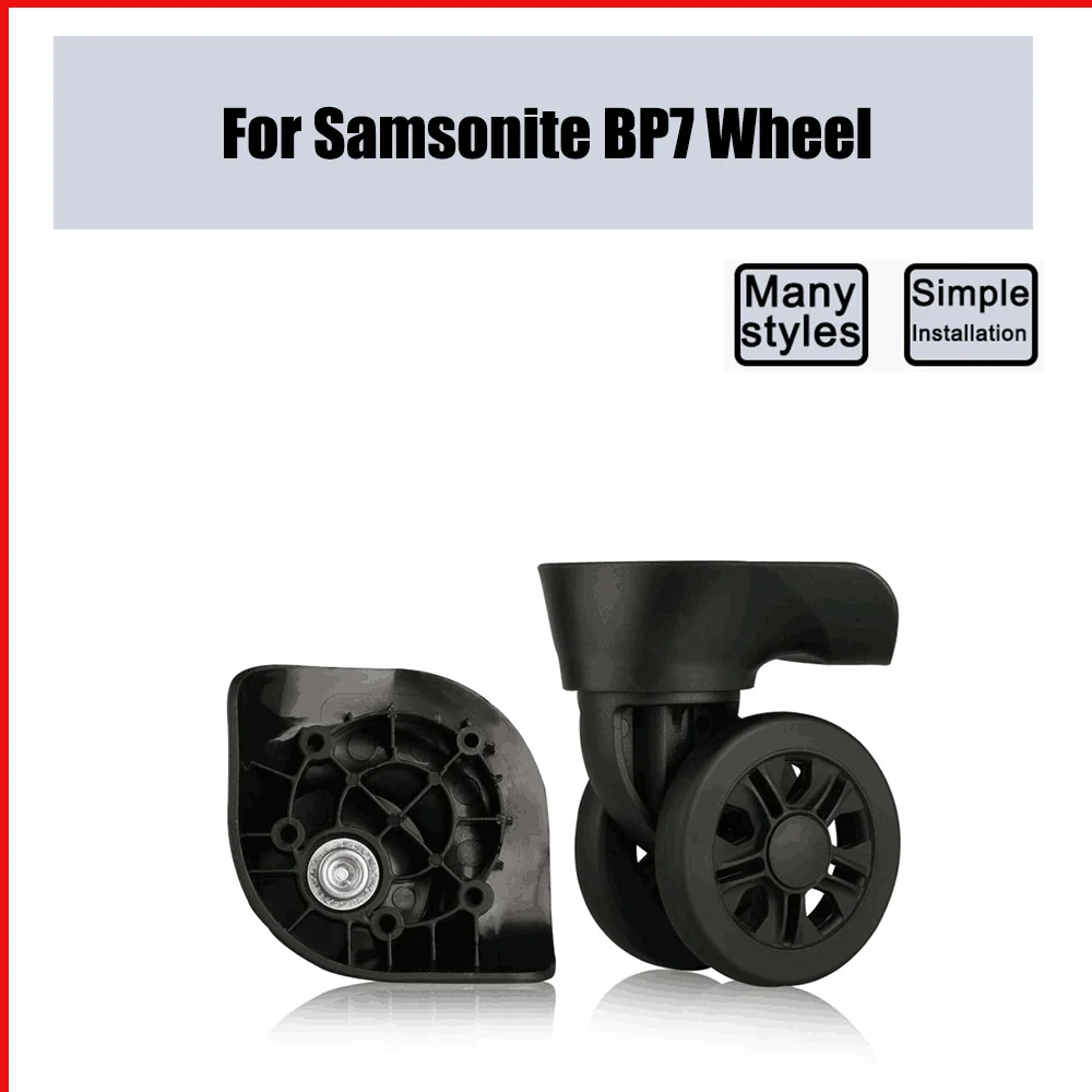 

For Samsonite BP7 Trolley Case Wheel Pulley Sliding Casters Universal Wheel Luggage Wheel Silent Smooth Wear-resistant Black