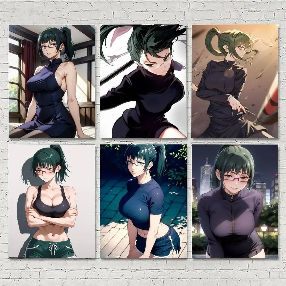 Anime Jujutsu Kaisen Maki Zenin Posters HD Print Vintage Wall Art Decor for Home Study Room