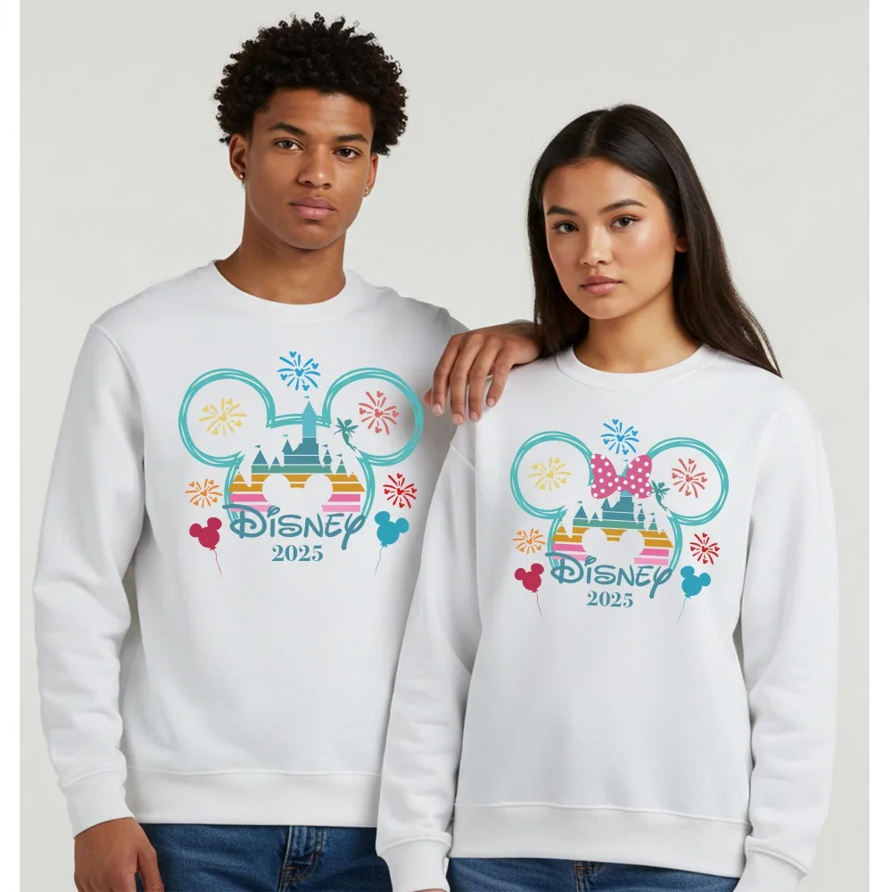A New Style of Loose, Warm Autumn and Winter Sportswear for American Girls in 2025, Featuring Mickey Mouse Prints and Pullovers