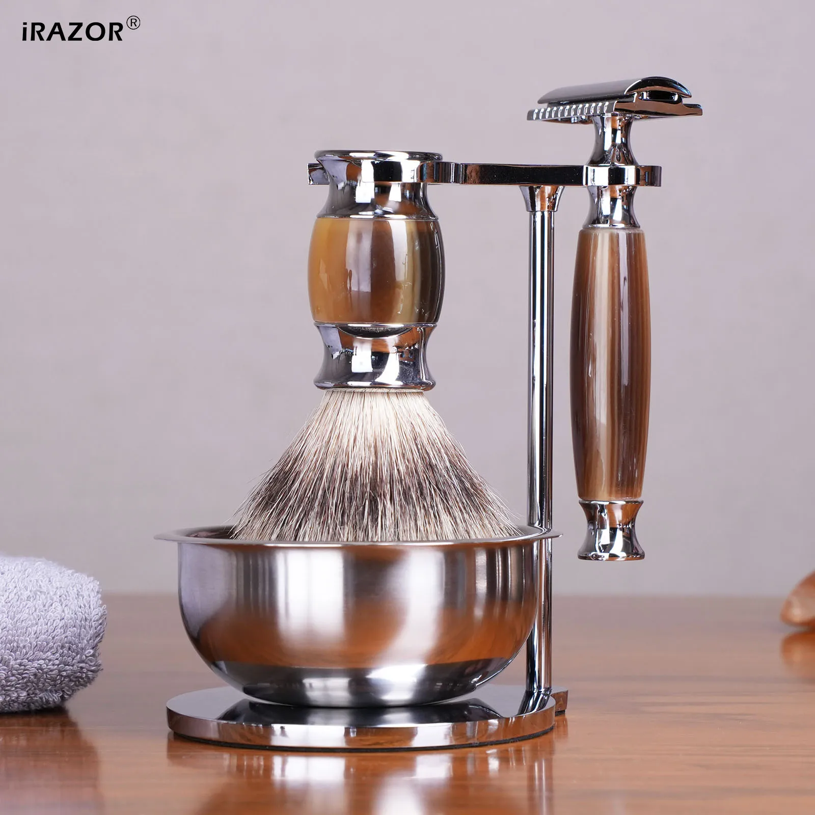 irazor-luxury-mens-de-safety-razor-shaving-set-silvertip-brush-soap-bowl-classic-wet-shaving-kit-barbershop-grooming-tools