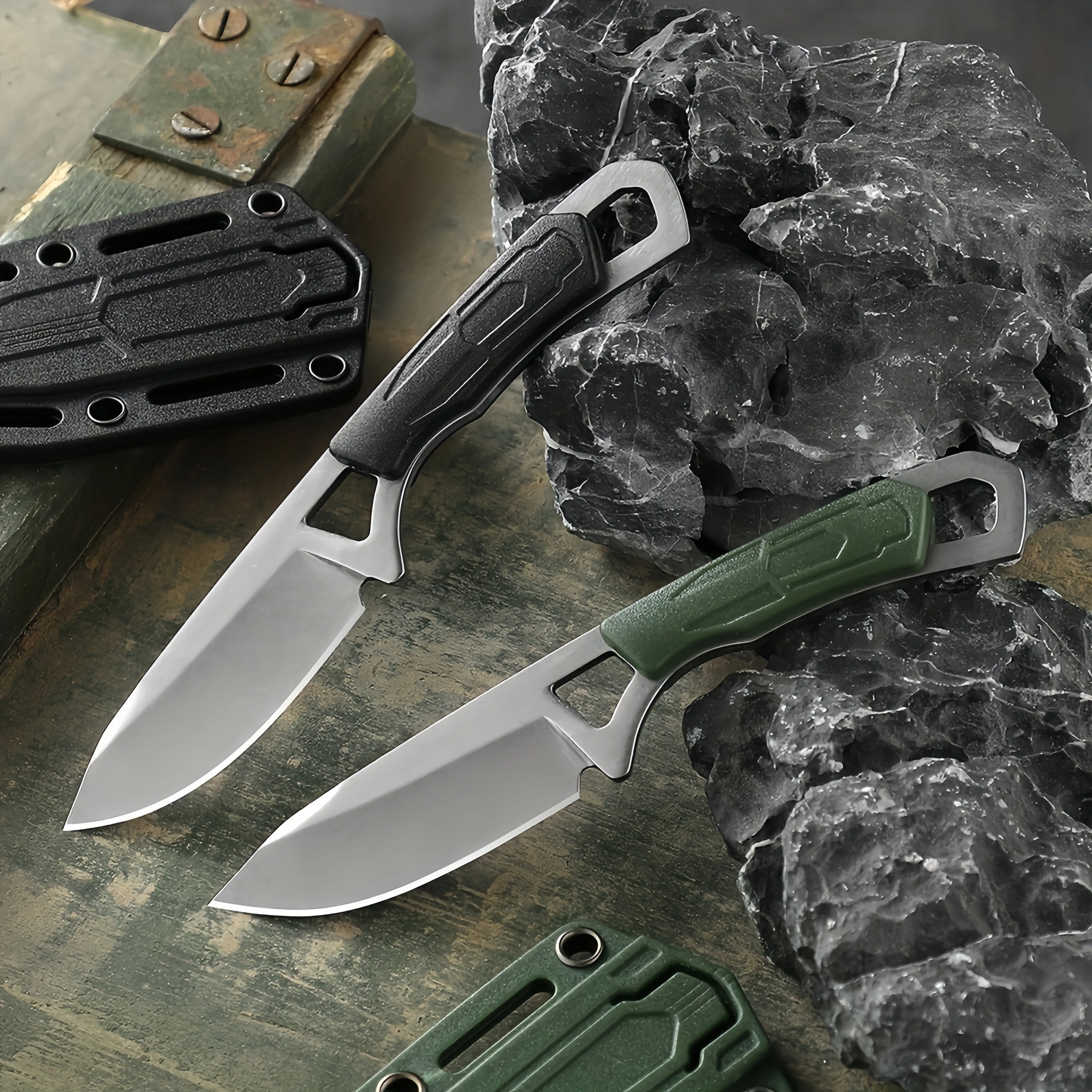 New Arrival Outdoor Stainless Steel Drop Blade Camping Hunting fixed blade mini knife