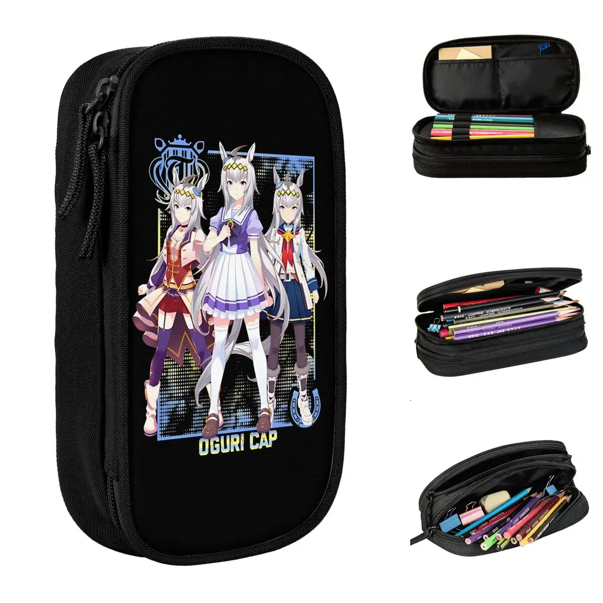 الكلاسيكية أوغوري كاب أوما موسومي مقلمة مقلمة صندوق القلم لفتاة صبي سعة كبيرة أكياس مكتب هدية القرطاسية