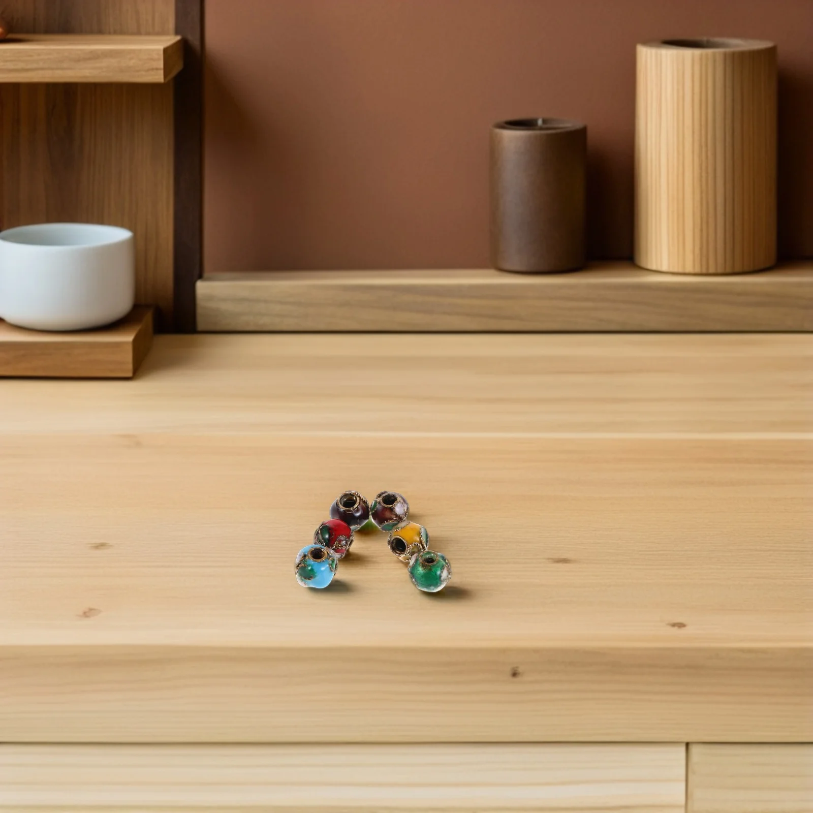 

15pcs Enamel 4Mm Multicolor Alloy Craft Spacer Beads For Jewelry Making Diy Bracelets Necklaces Loose Round Charms Bulk Craft