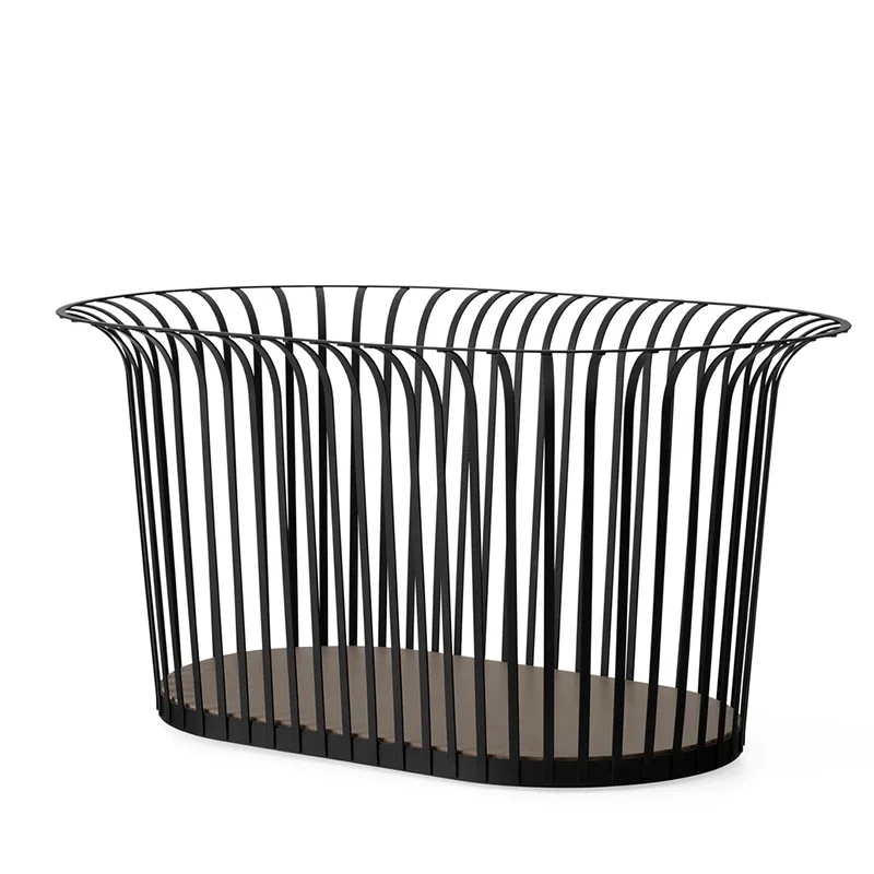 minimalist, large capacity dirty clothes basket, Nordic storage basket, household wrought iron, living room decoration