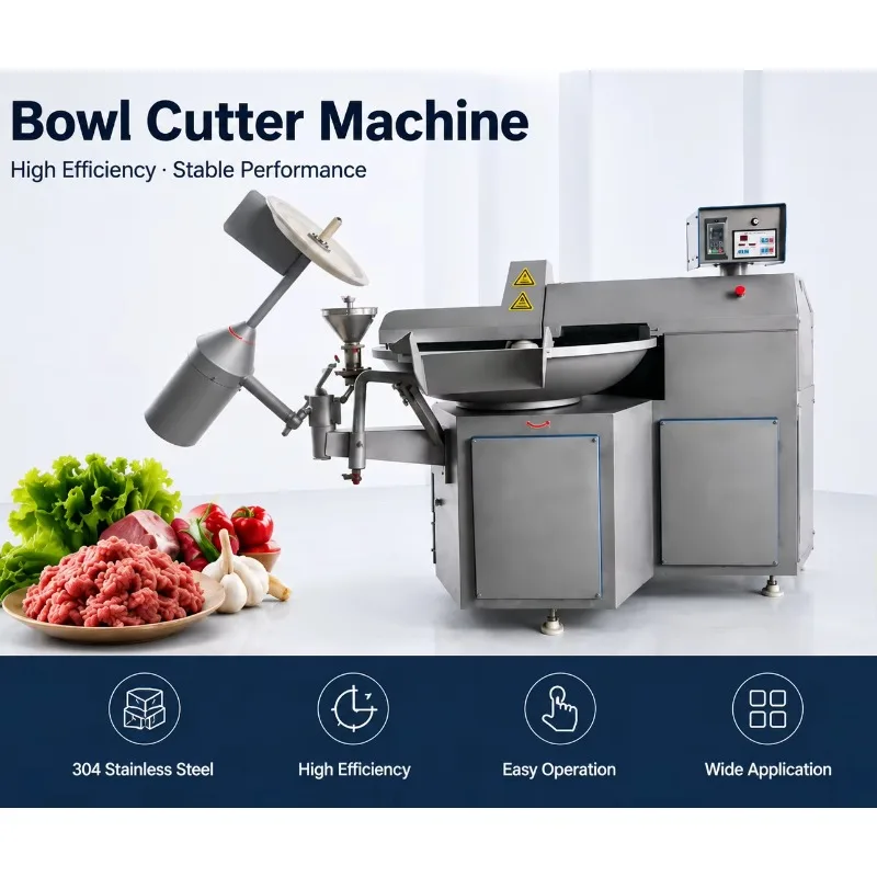 customized bowl cutter meat mixer variable speed chopping machine for meat paste vegetable stuffing commercial processing